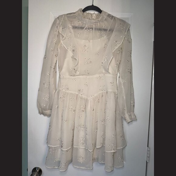 AllSaints white eyelet mini dress - Picture 1 of 5